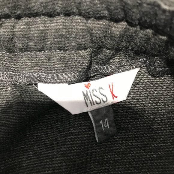 Miss K ✦ Collegiate Asymmetrical Gray Skirt (size 14) - Picture 3 of 5